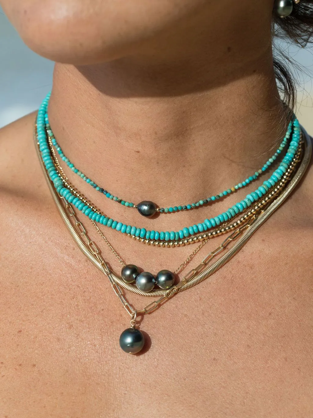 Tahitian Pearl Pendant Necklace - Moani