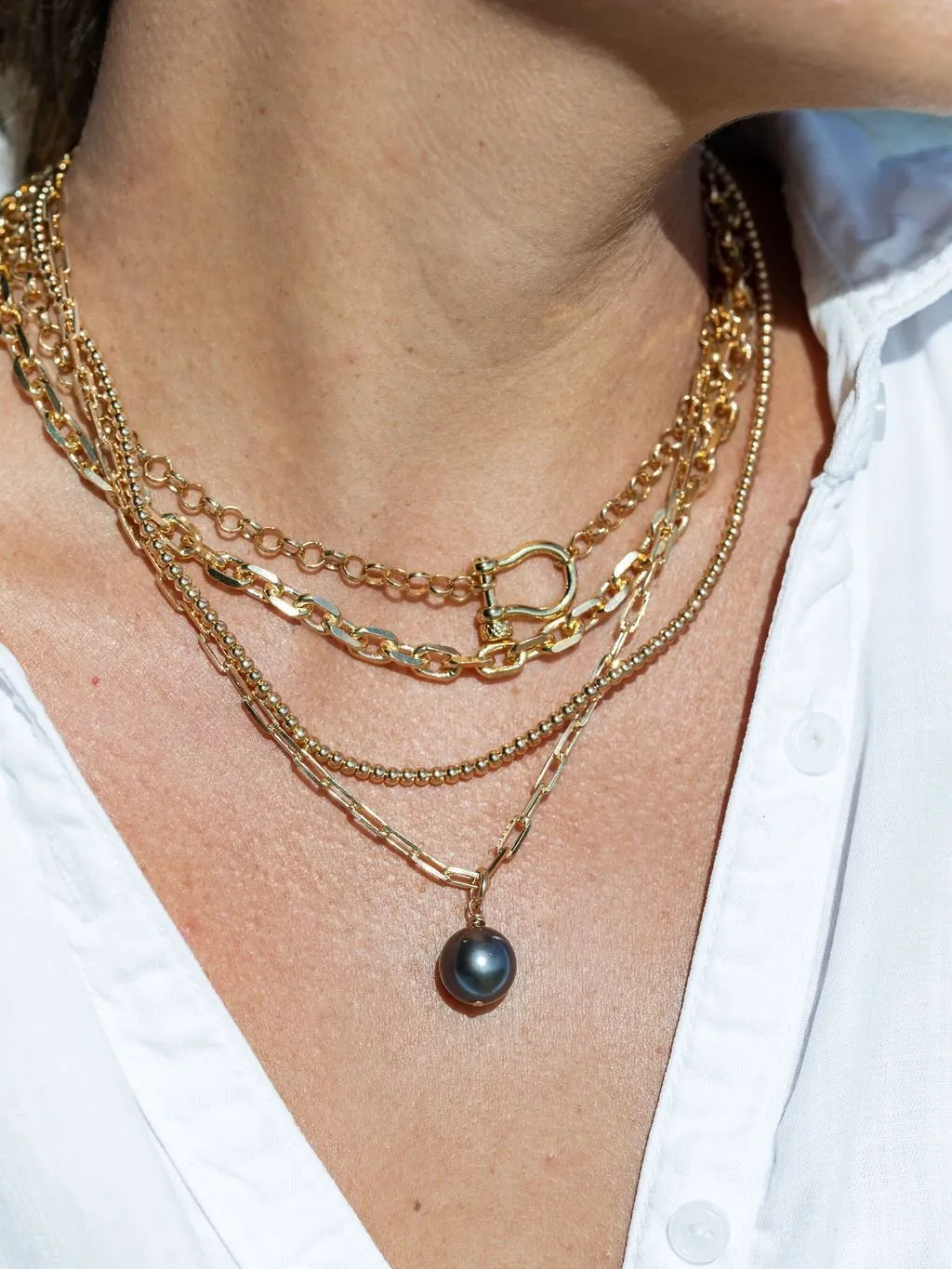 Tahitian Pearl Pendant Necklace - Moani