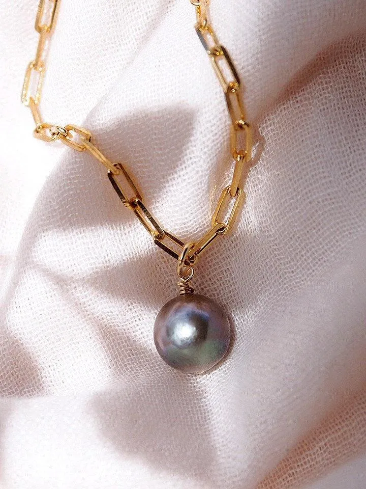 Tahitian Pearl Pendant Necklace - Moani