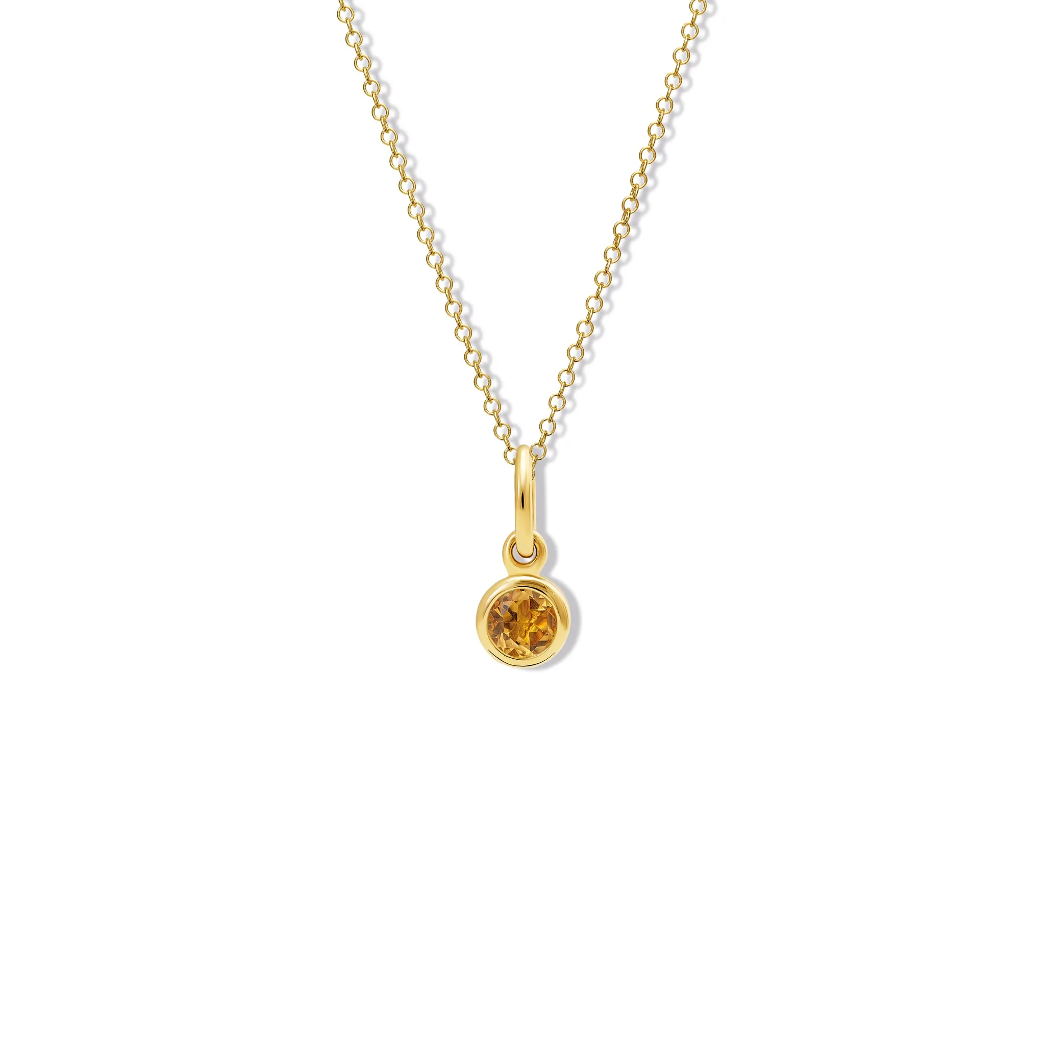 Talya Necklace Pendant Yellow Gold - Citrine