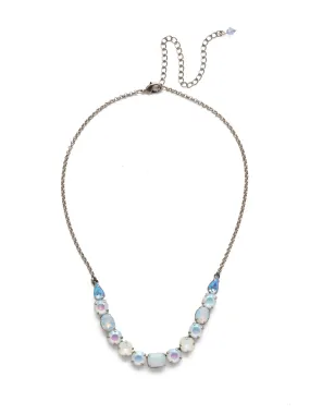 Tansy Half Line Tennis Necklace - NDQ14ASGLC