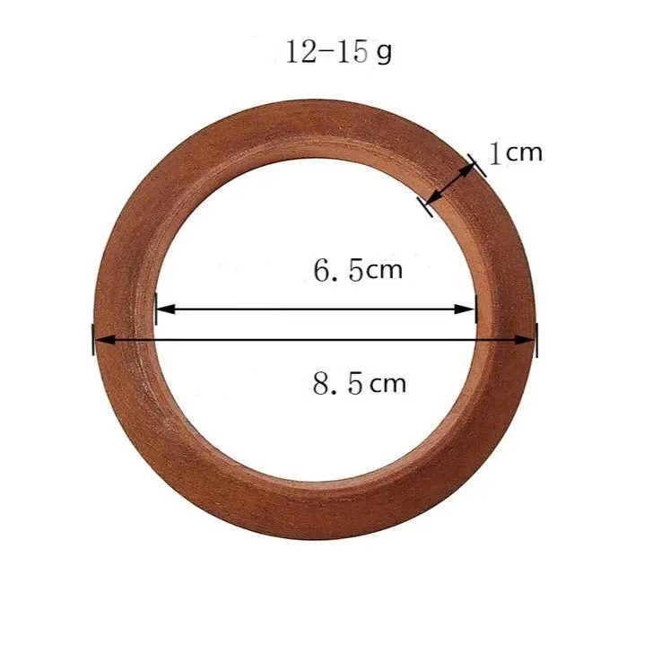 TEEK - Pop Brown Round Circle Wooden Bangle