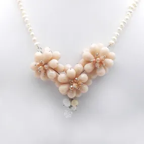 The Alexia Designer Fresh Water Pearl and Crystal Necklace