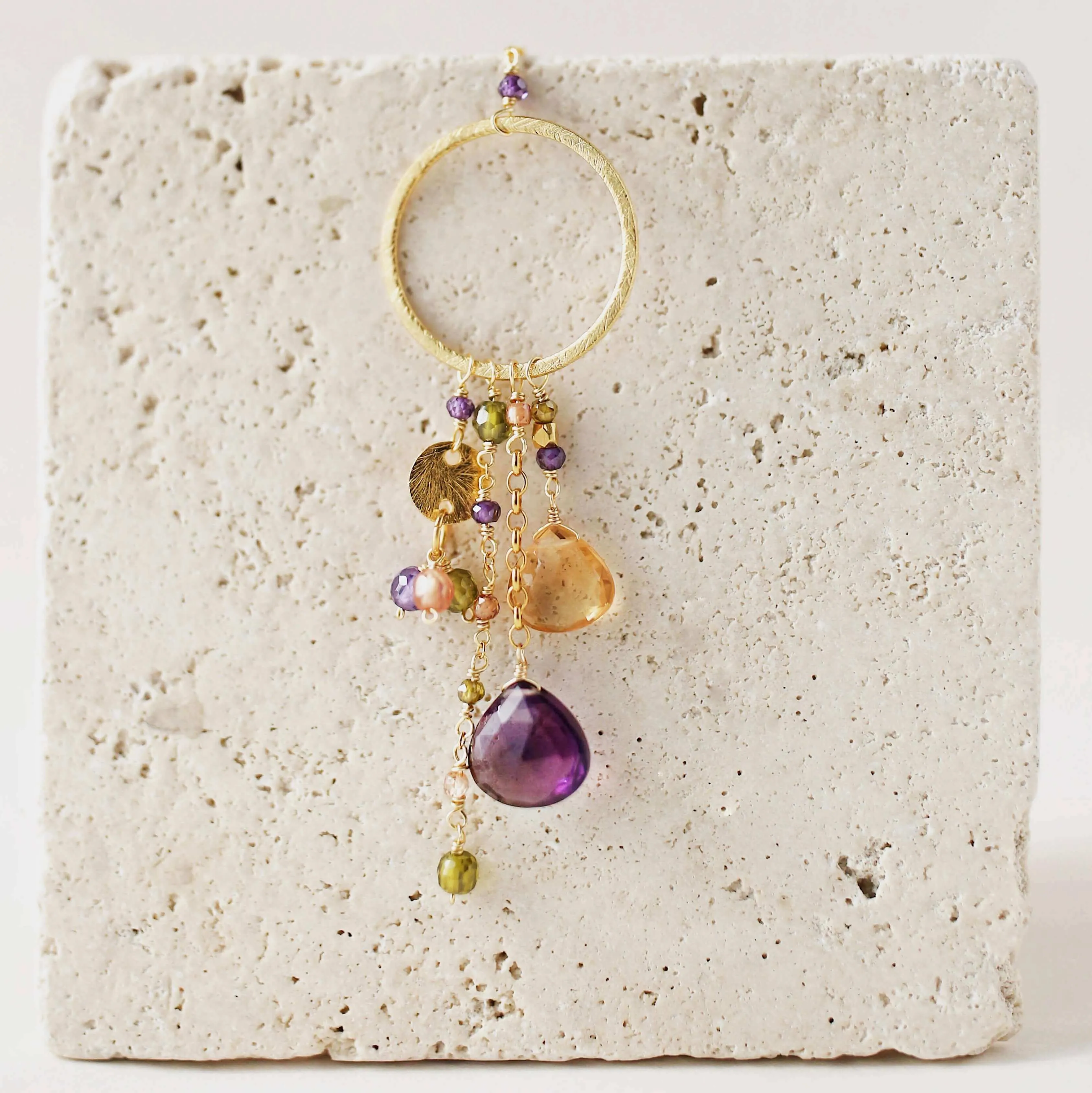 The Ammil Necklace - Amethyst & Citrine