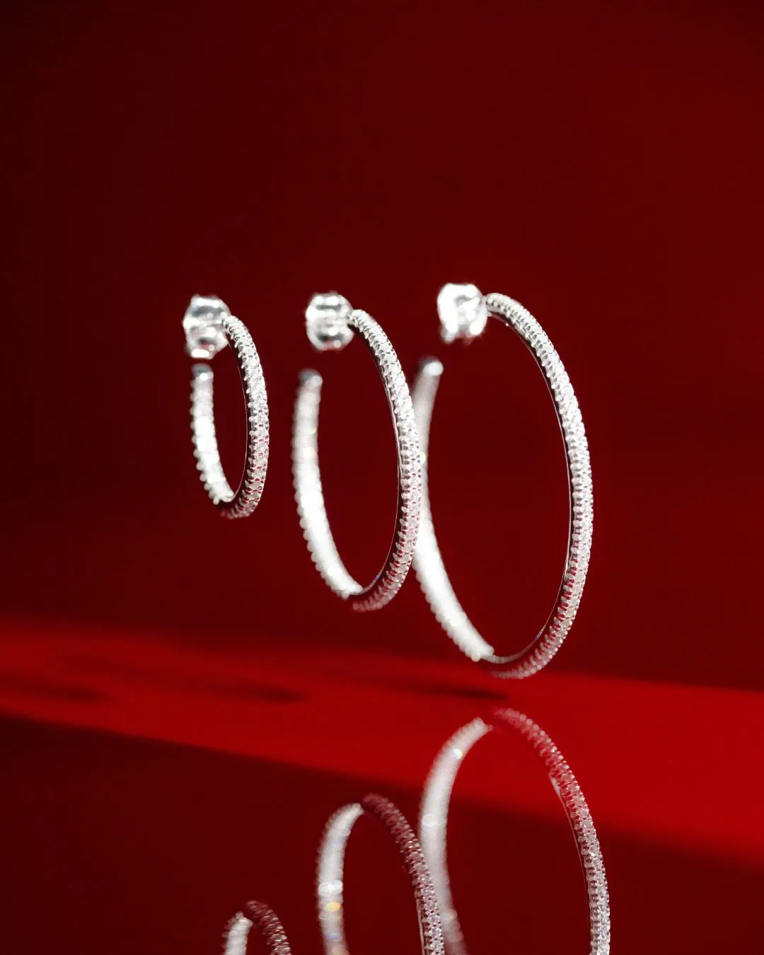 The Go-To Glam hoops M - sterling silver