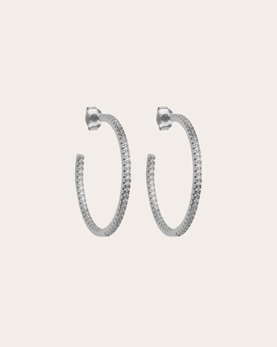 The Go-To Glam hoops M - sterling silver