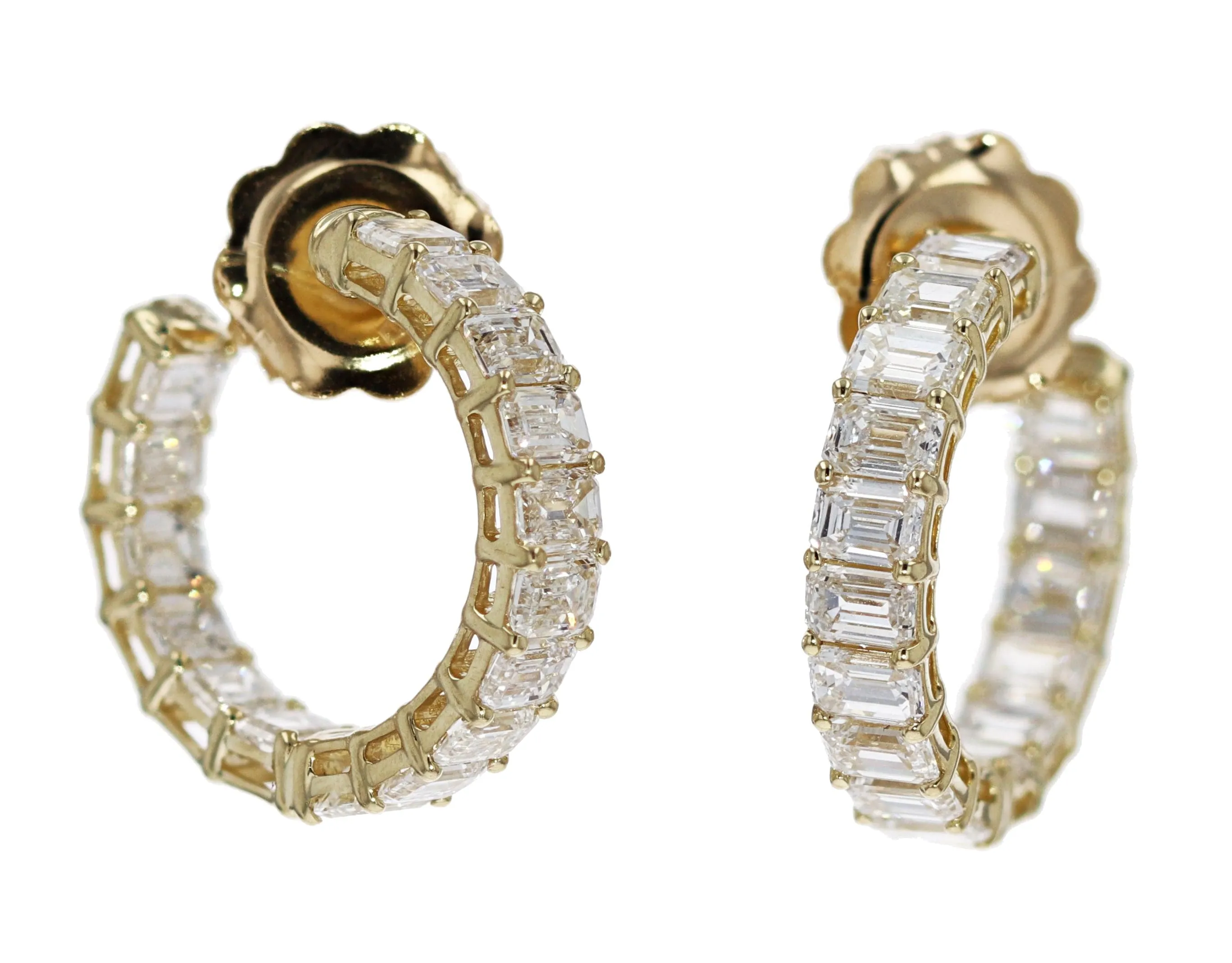 The Legacy Collection Emerald-Cut Diamond Hoops