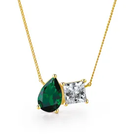 Toi et Moi Tru-Emerald and Princess Necklace