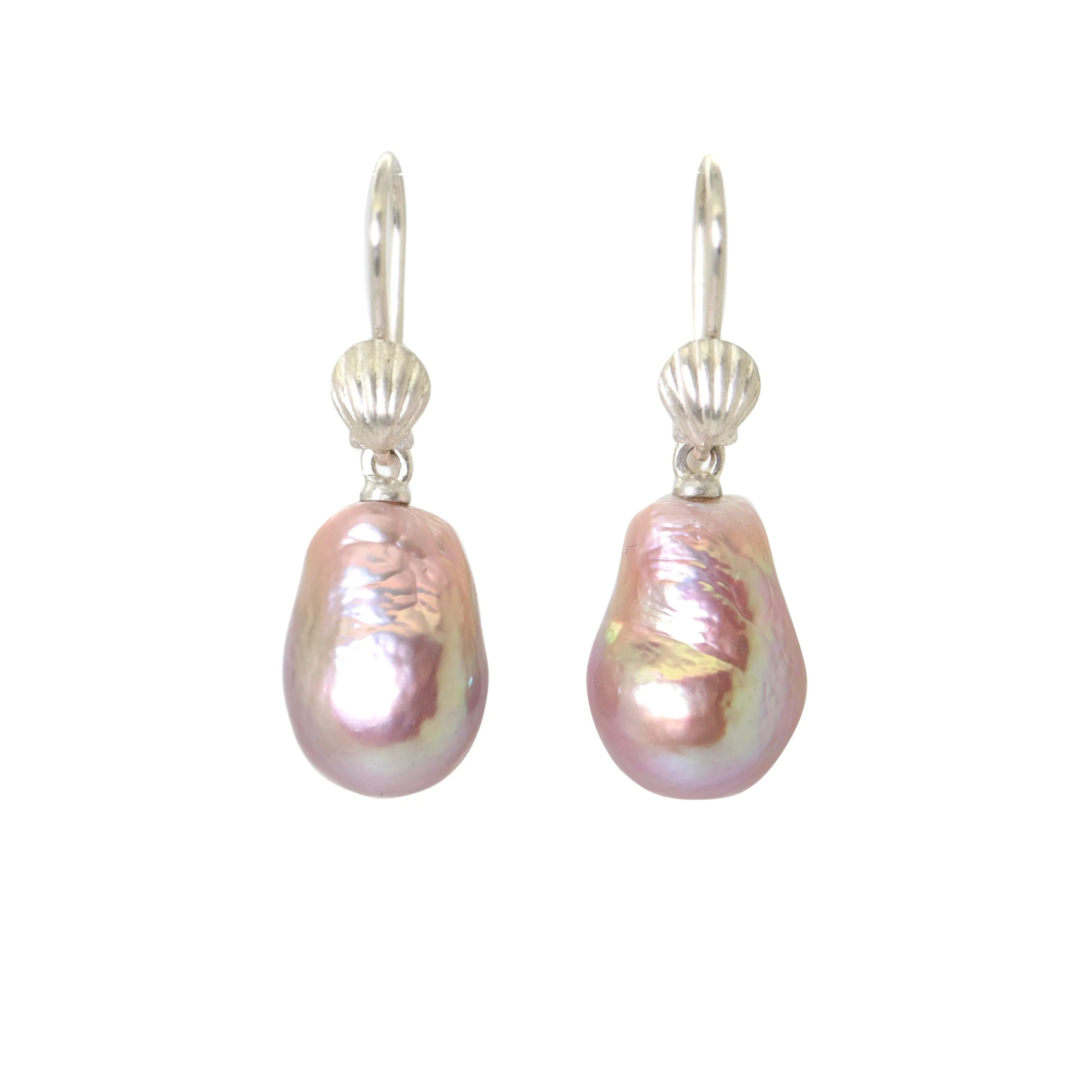 Venus & the Graces Pearl Scallop Shell Ruthie B. Earrings