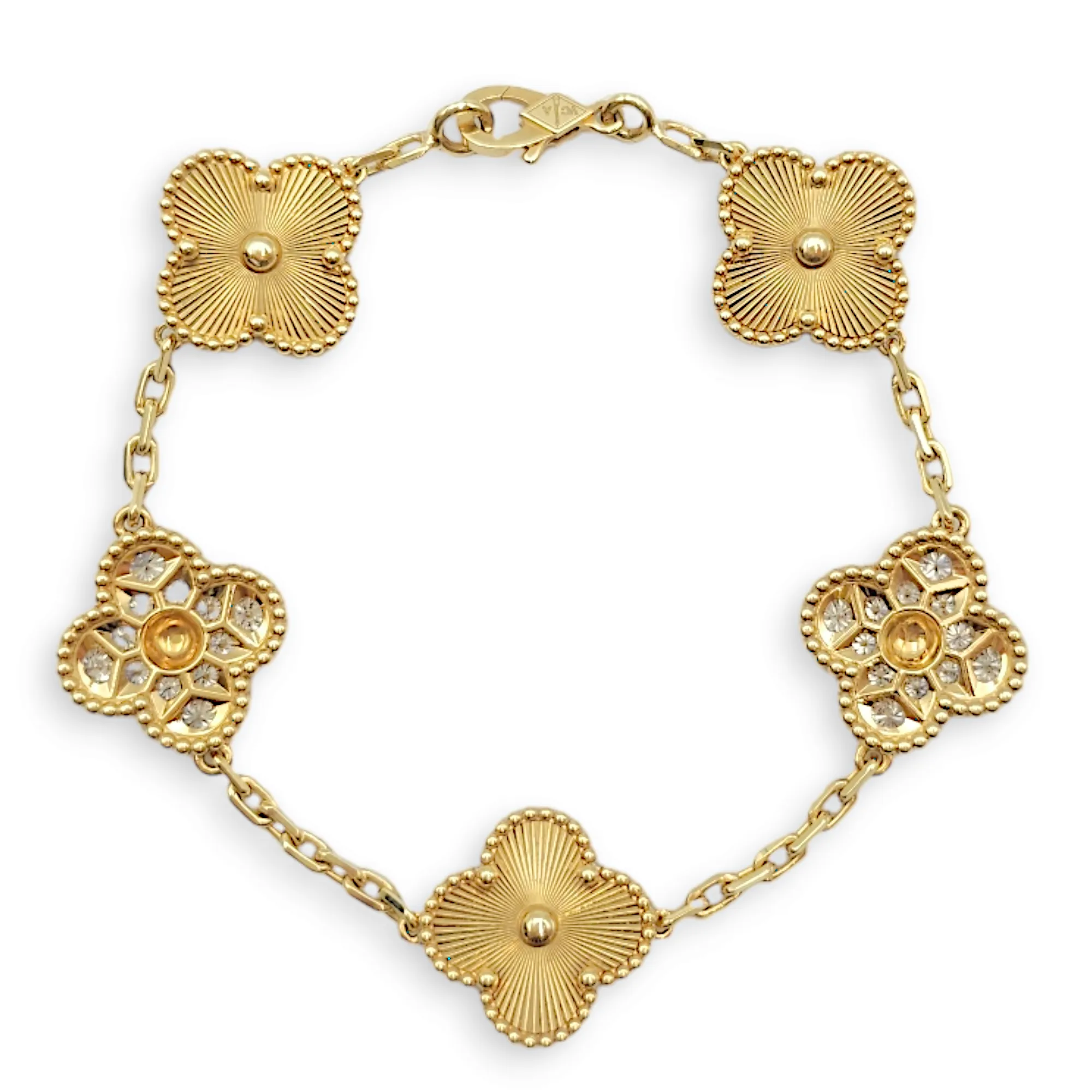 Vintage Alhambra 5 motifs Bracelet in Gold