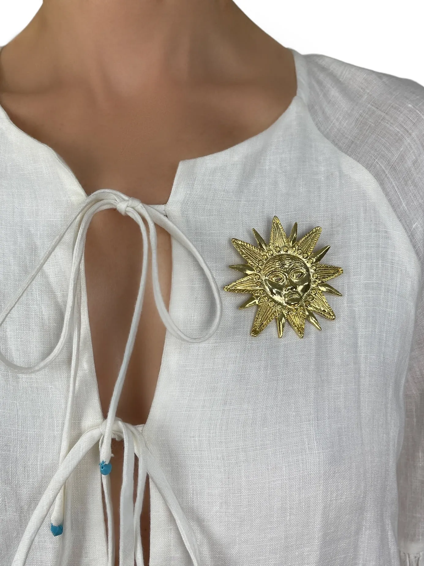 Vintage Brooch Sun