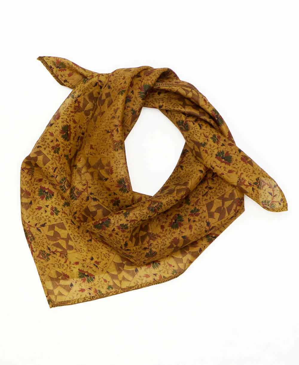 Vintage Silk Square Scarf - No. 240110