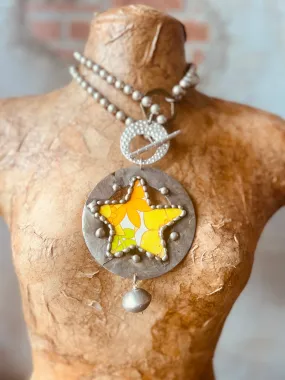 Vintage Tin Star Necklace