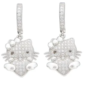 Vogue Solitaire Kitty CZ Earrings IJ15CSSER040