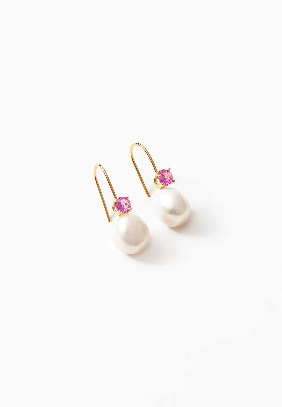 Wolf Circus Erin Earrings Gold Pink