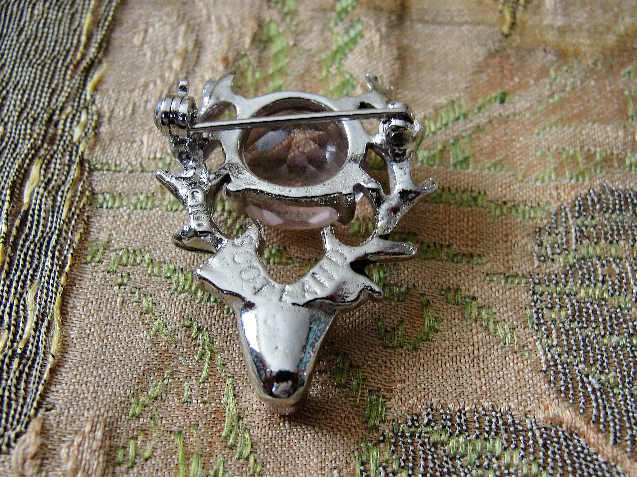 Wonderful Vintage ROYAL STAG BROOCH,Sterling Silver Brooch,Scottish Stag,Amethyst Stone,Vintage Scottish Brooch, Pin, Collectible Scottish Jewelry