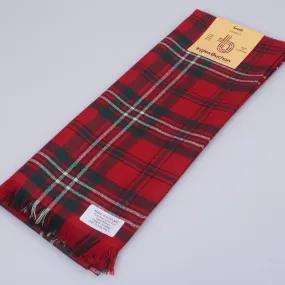 Wool Scarf in Scott Red Modern Tartan